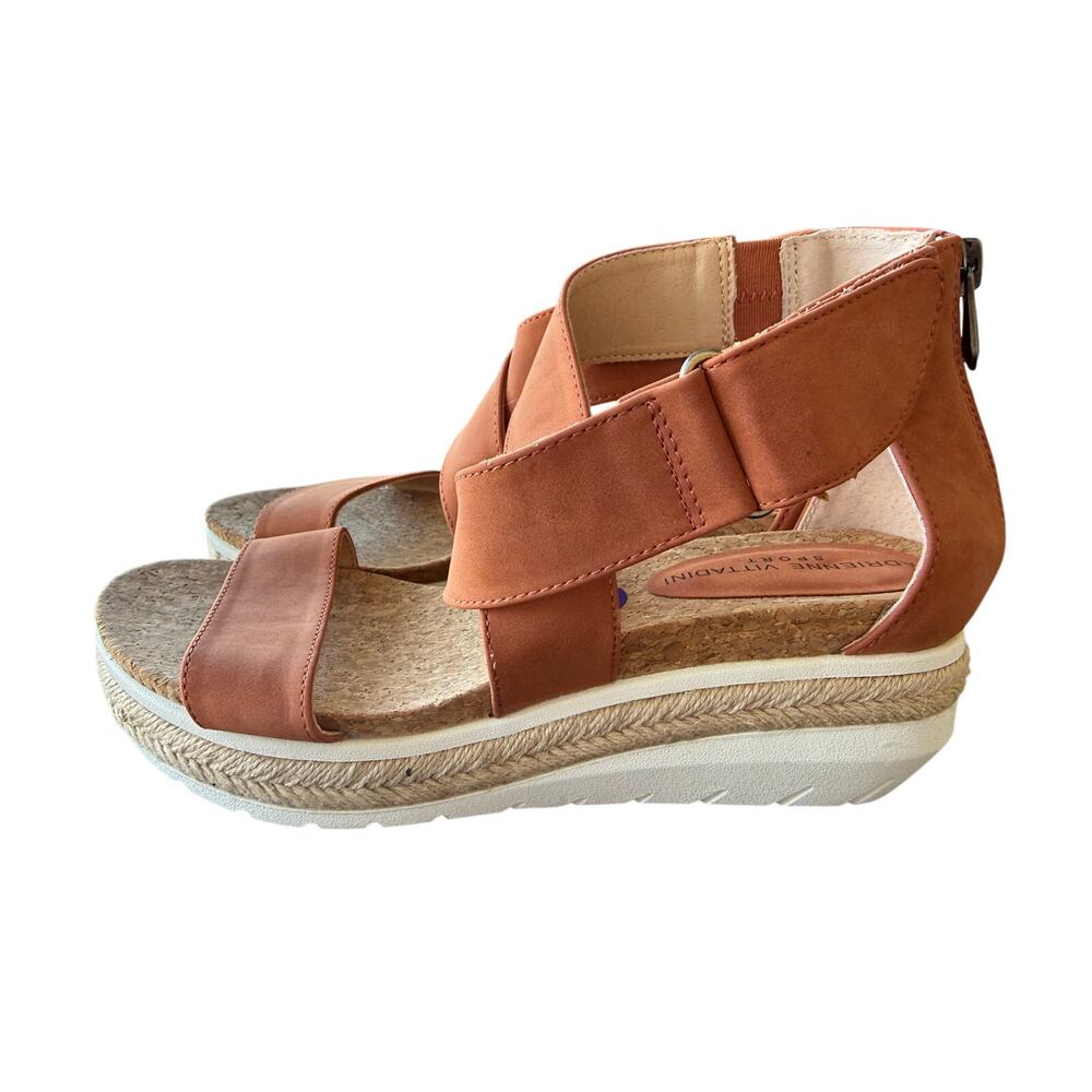 Adrienne Vittadini Women's Brown Platform Heel Cape Ann Jute Sandals Size 8.5M - Picture 6 of 8